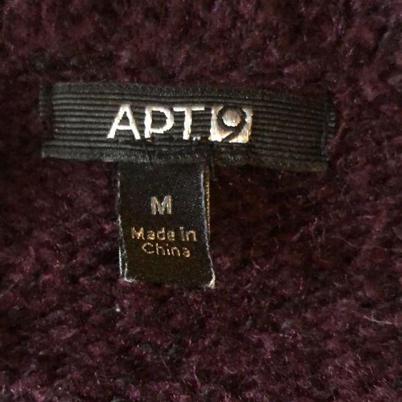 Purple sweater/open front maroon cardigan/ the “cocoon” style. - Picture 9 of 11